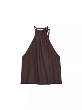 Brown Halter Neck Top